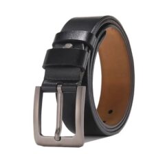 Cowhide Mens Black Belt 43 Inches